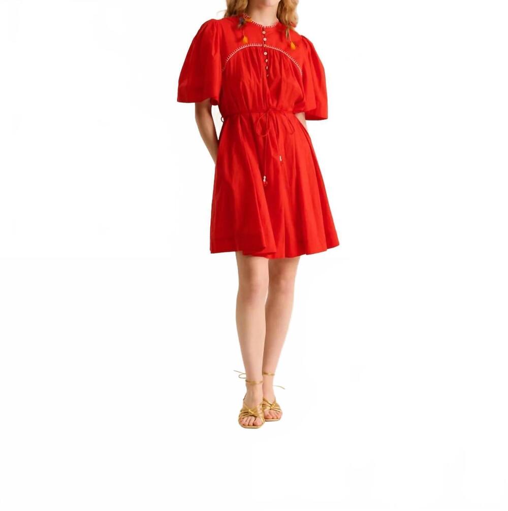 NEW CAROLINA K kerry mini dress in red - Picture 5 of 8